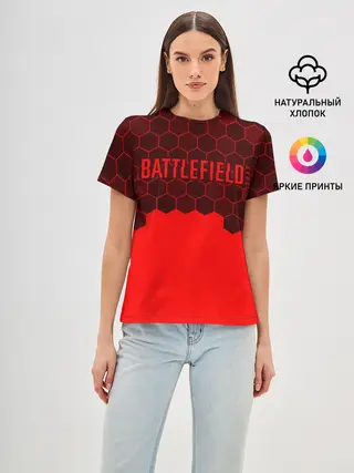 Женская базовая футболка / Battlefield 2042 - Hexagon