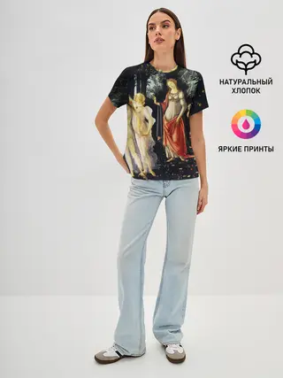 Женская базовая футболка / весна боттичелли