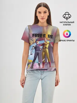 Женская базовая футболка / FREEFIRE | САЙТАМА