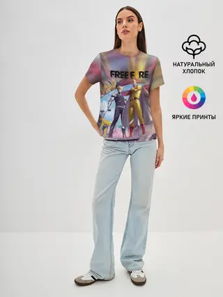 Женская базовая футболка / FREEFIRE | САЙТАМА