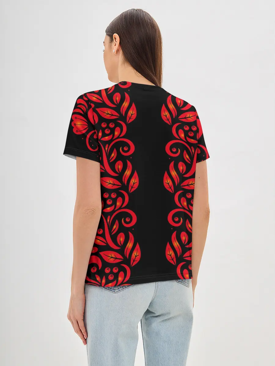 Женская базовая футболка / ХОХЛОМА