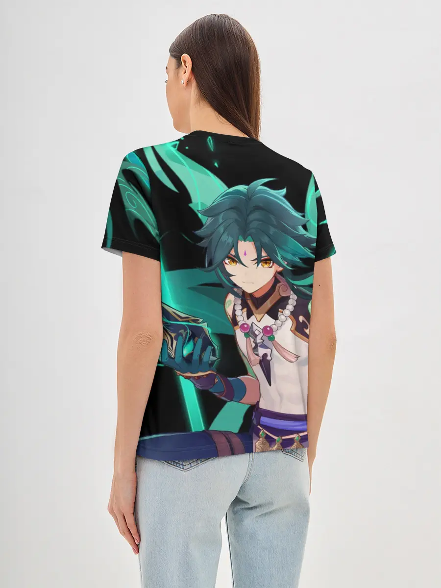 Женская базовая футболка / Геншин импакт: Сяо