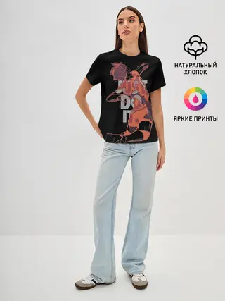 Женская базовая футболка / Hinata Haikyuu just do it