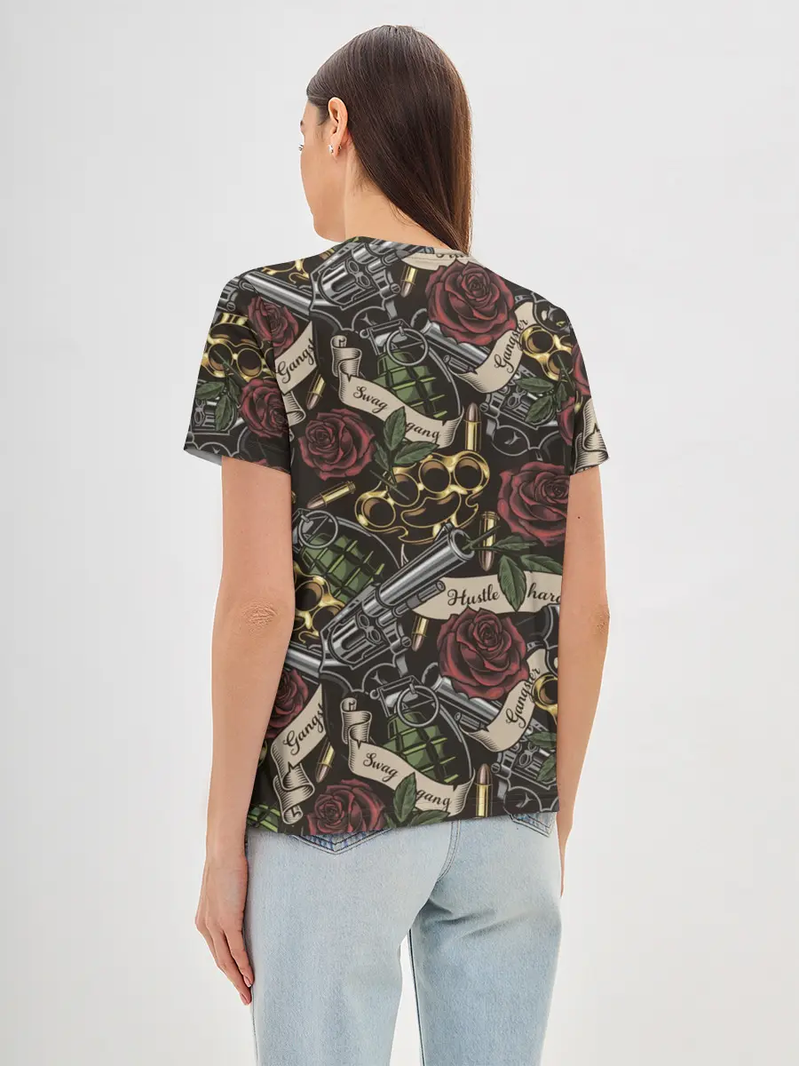 Женская базовая футболка / старая школа