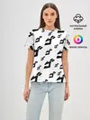 Женская базовая футболка / JOJO PATTERN BW