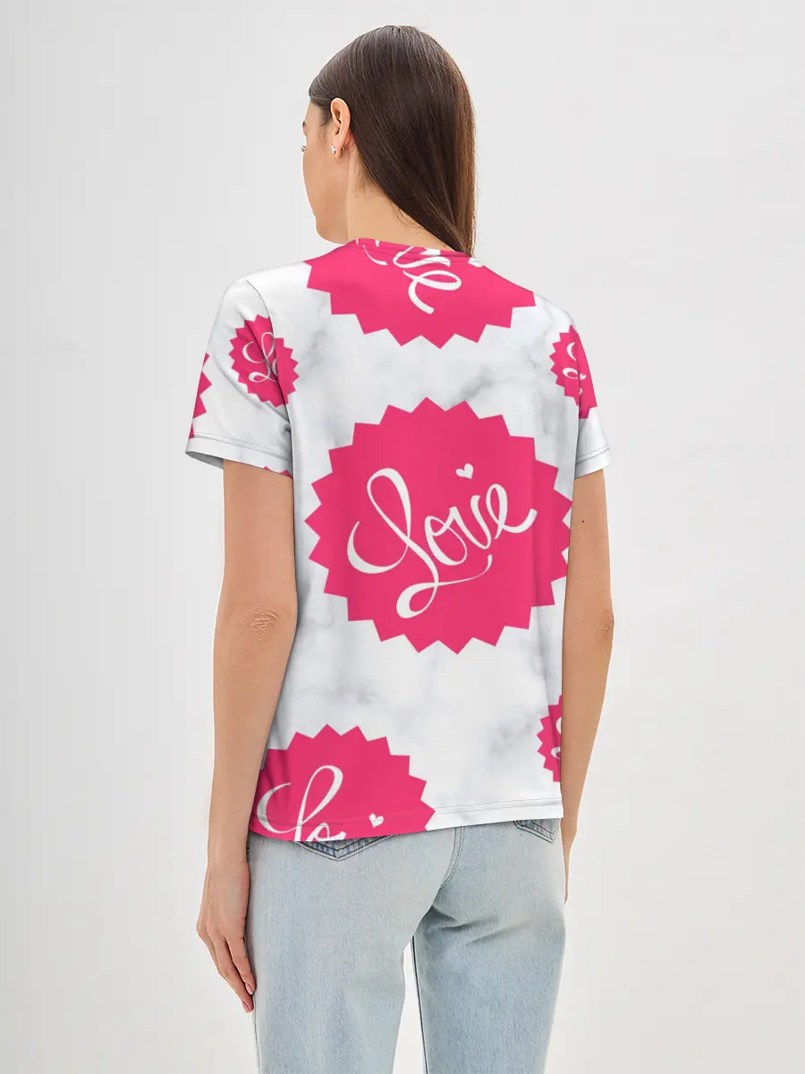 Женская базовая футболка / Feel Love