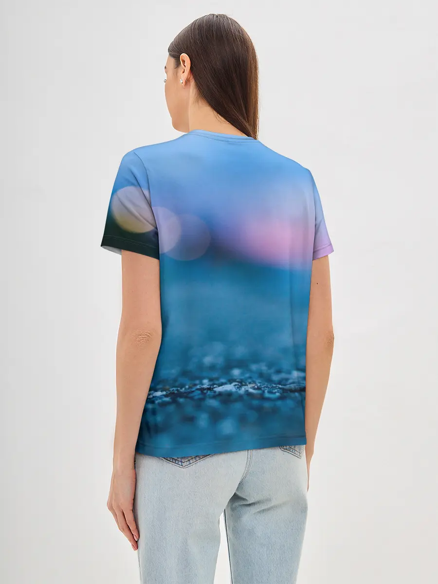 Женская базовая футболка / PUBG light blue