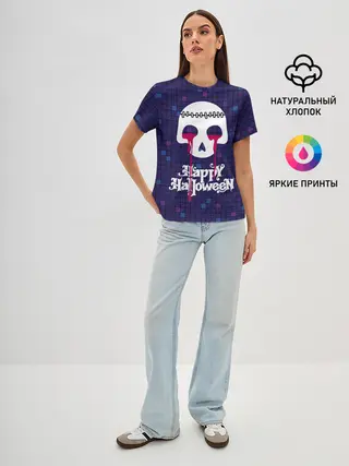 Женская базовая футболка / Кровавые слёзы зомби