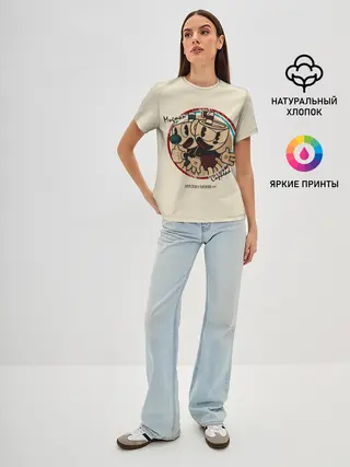 Женская базовая футболка / CUPHEAD