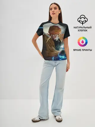 Женская базовая футболка / КЛИНОК РАССЕКАЮЩИЙ ДЕМОНОВ