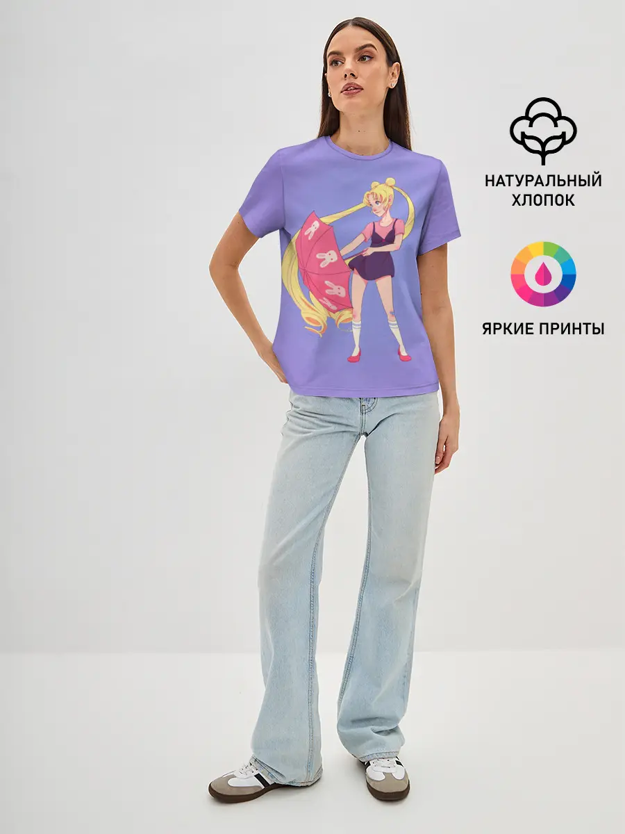 Женская базовая футболка / Sailor Moon | Сейлор Мун