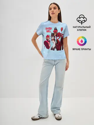 Женская базовая футболка / Отель хазбин