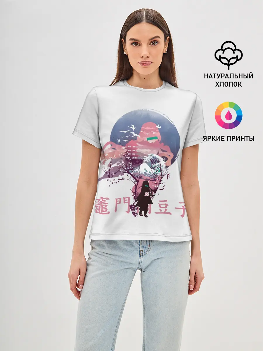 Женская базовая футболка / Kamado Nezuko