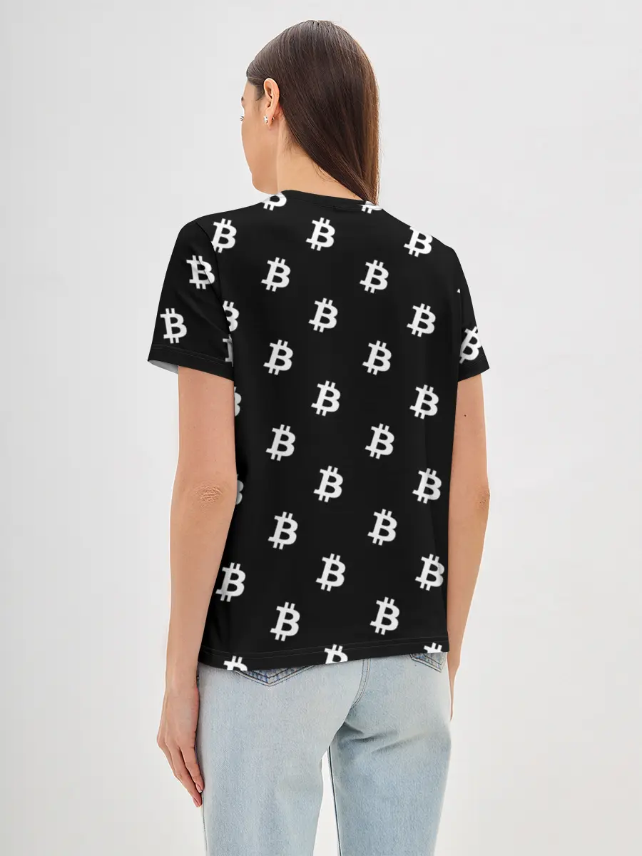 Женская базовая футболка / BITCOIN CRYPTOCURRENCE