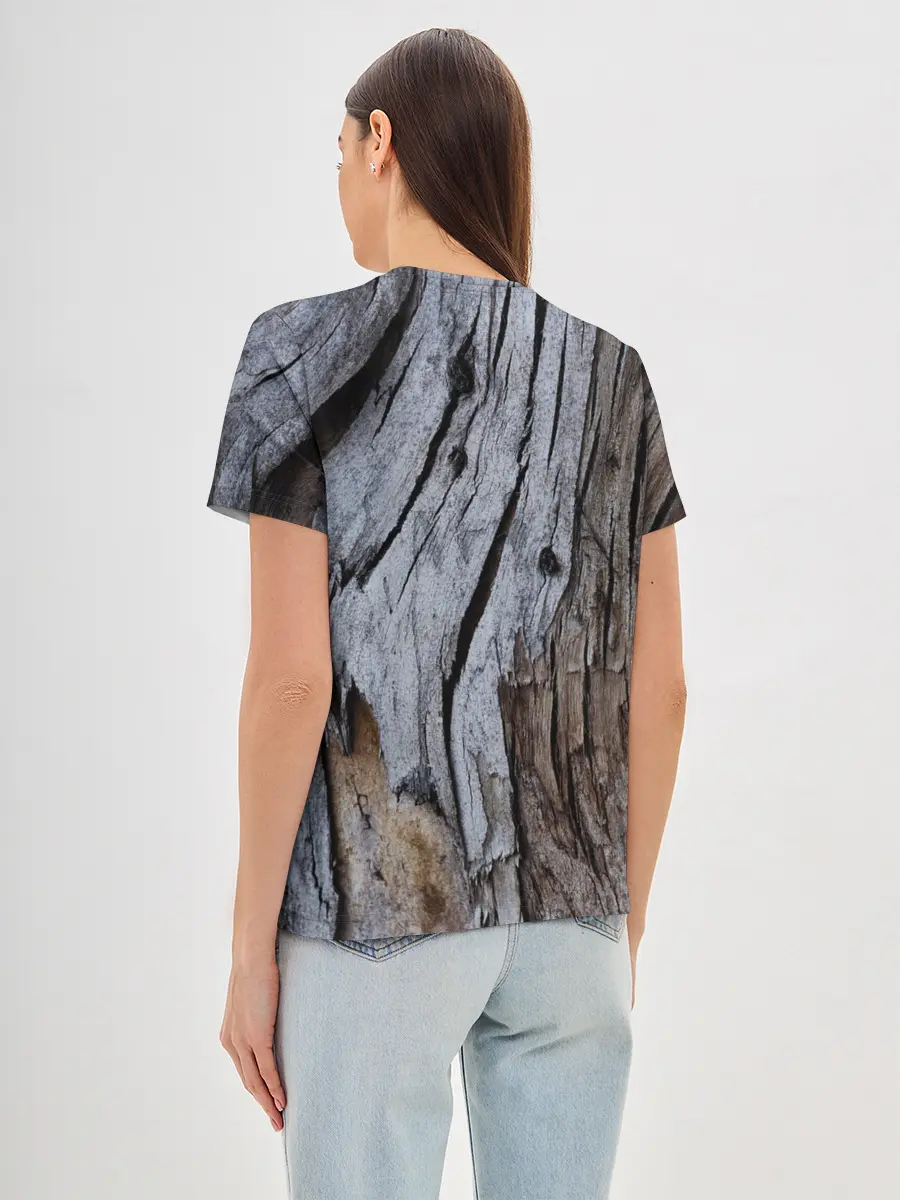 Женская базовая футболка / Древесная кора