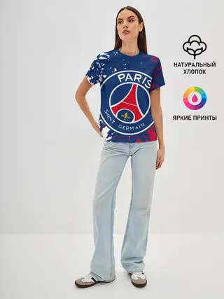 Женская базовая футболка / ФК ПСЖ / FC PSG / PARIS SG