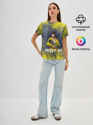 Женская базовая футболка / GARENA FREEFIRE | БАТЛГРАУНД