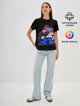 Женская базовая футболка / Бойфренд и Герлфренд FNF