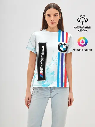 Женская базовая футболка / BMW / БМВ / M PERFORMANCE
