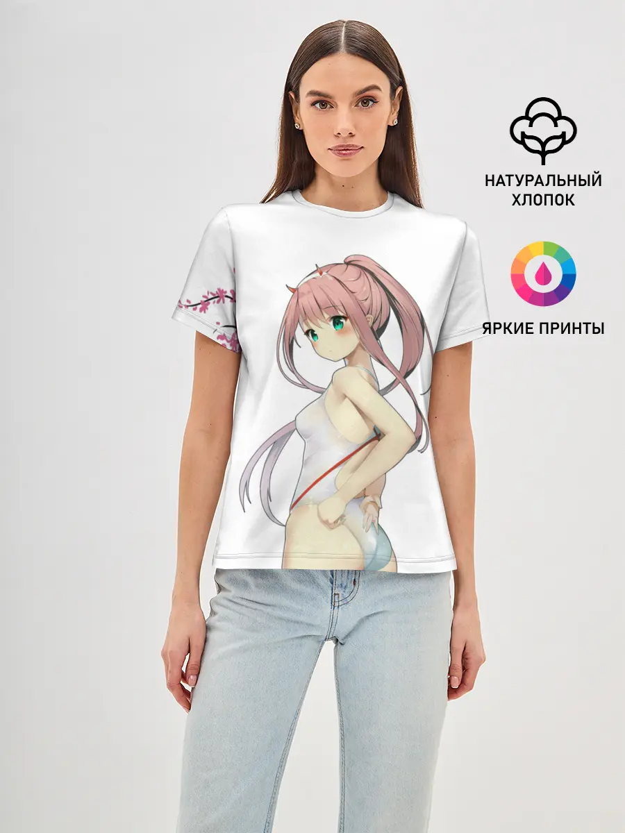 Женская базовая футболка / Darling sakura