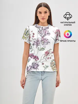 Женская базовая футболка / Колибри