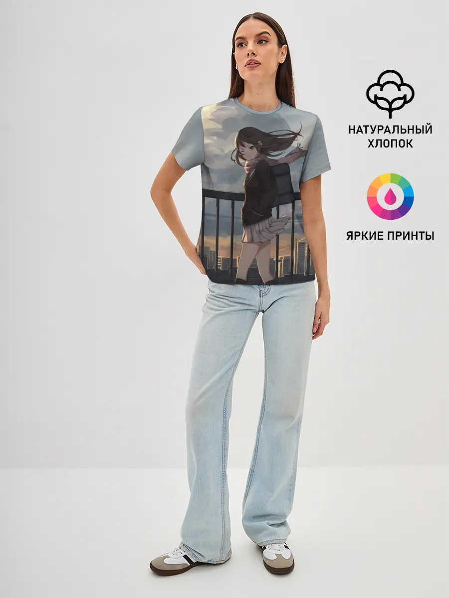 Женская базовая футболка / IDOLMASTER. Rin Shibuya