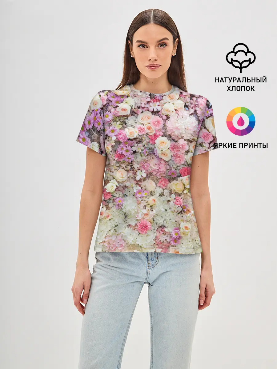 Женская базовая футболка / ВЕСЕННИЕ НАСТРОЕНИЕ | SPRING MOOD
