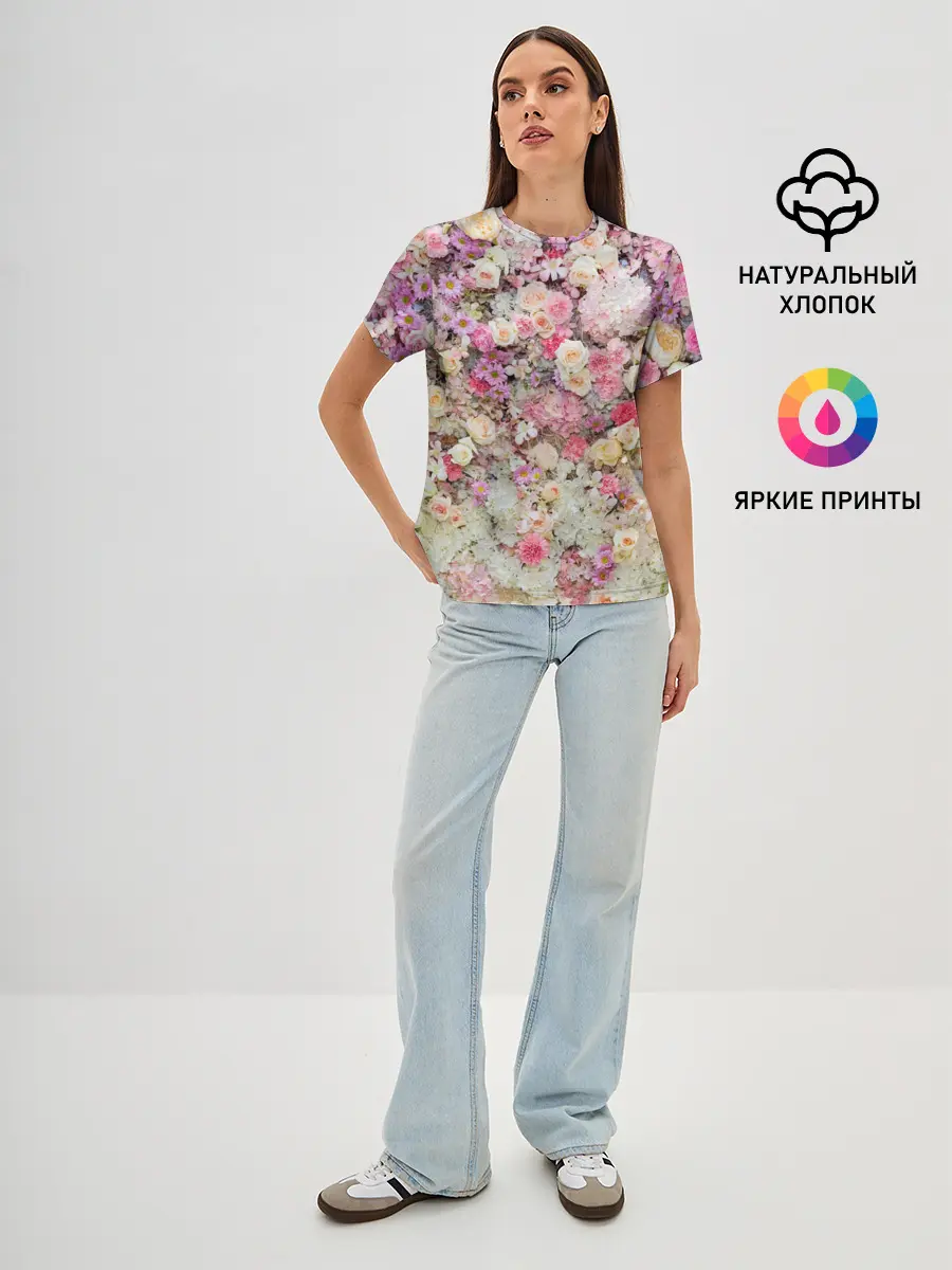 Женская базовая футболка / ВЕСЕННИЕ НАСТРОЕНИЕ | SPRING MOOD