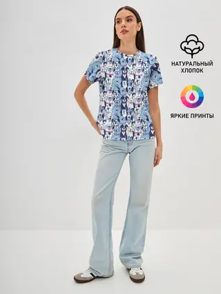 Женская базовая футболка / МИЛЫЕ ПЕСИКИ