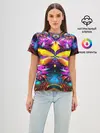 Женская базовая футболка / ФРАКТАЛЬНЫЕ ЦВЕТЫ