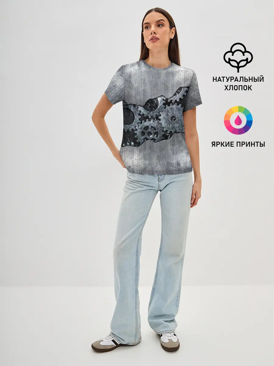 Женская базовая футболка / Шестеренки