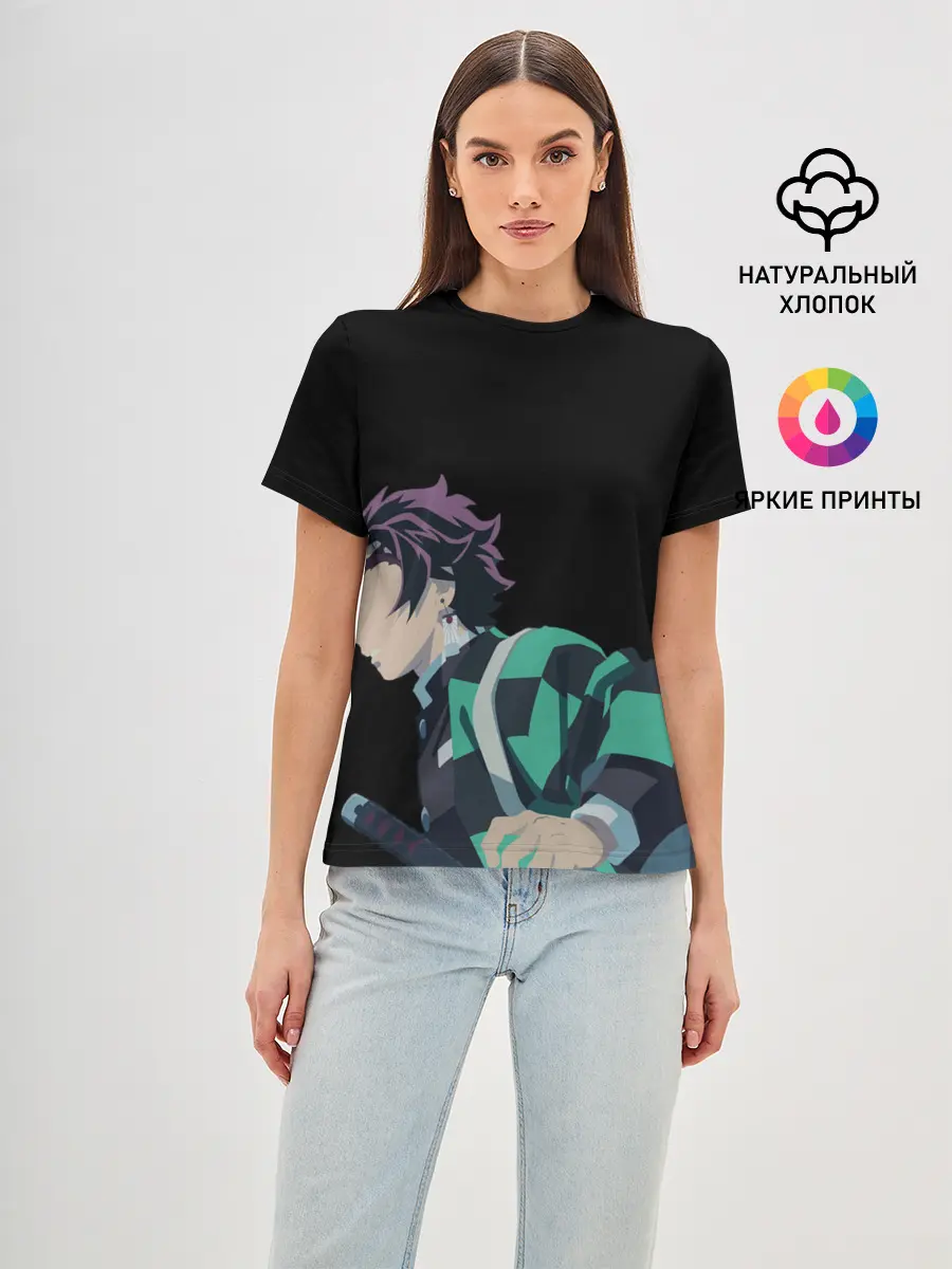 Женская базовая футболка / Tanjirou Kamado