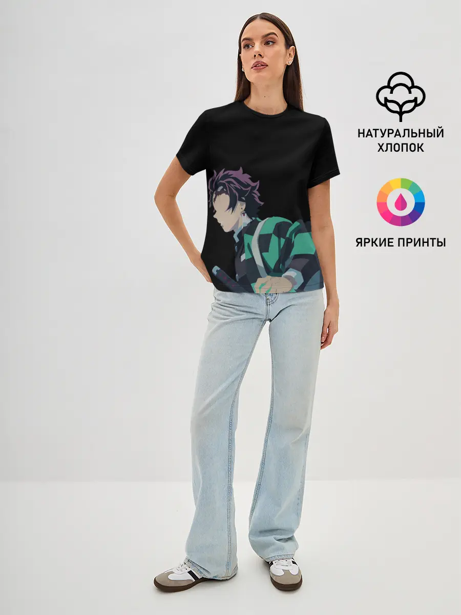 Женская базовая футболка / Tanjirou Kamado