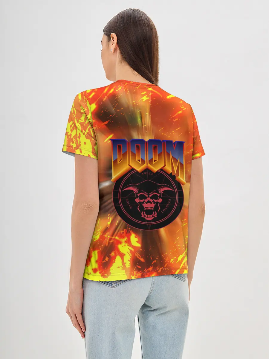 Женская базовая футболка / Doom ART
