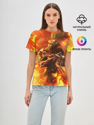 Женская базовая футболка / Doom ART