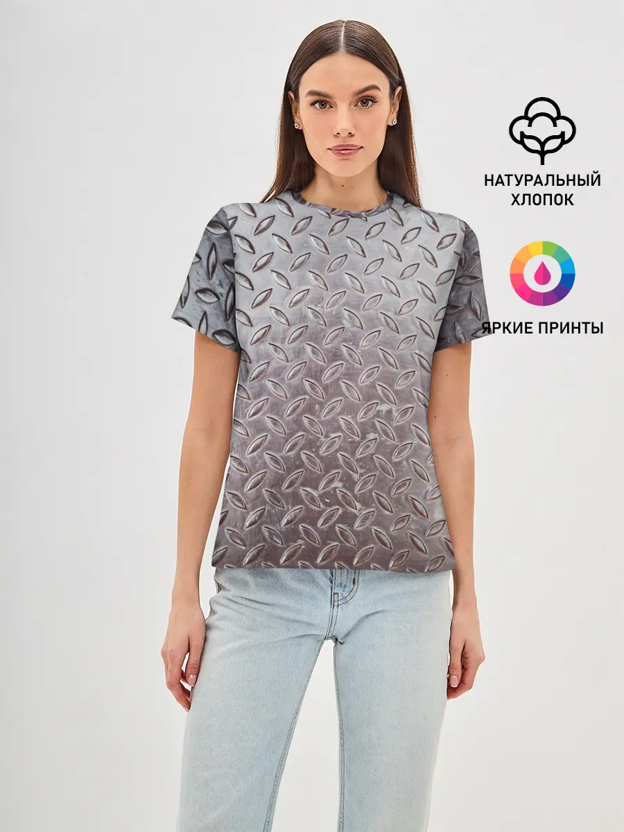 Женская базовая футболка / Стальной костюм