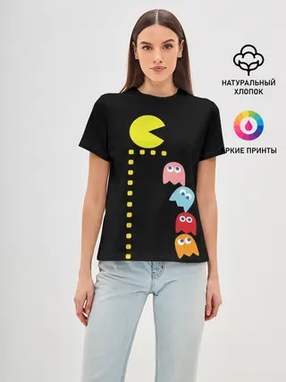 Женская базовая футболка / Pac-man