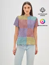 Женская базовая футболка / Patchwork