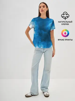 Женская базовая футболка / СИНИЙ ДЫМ