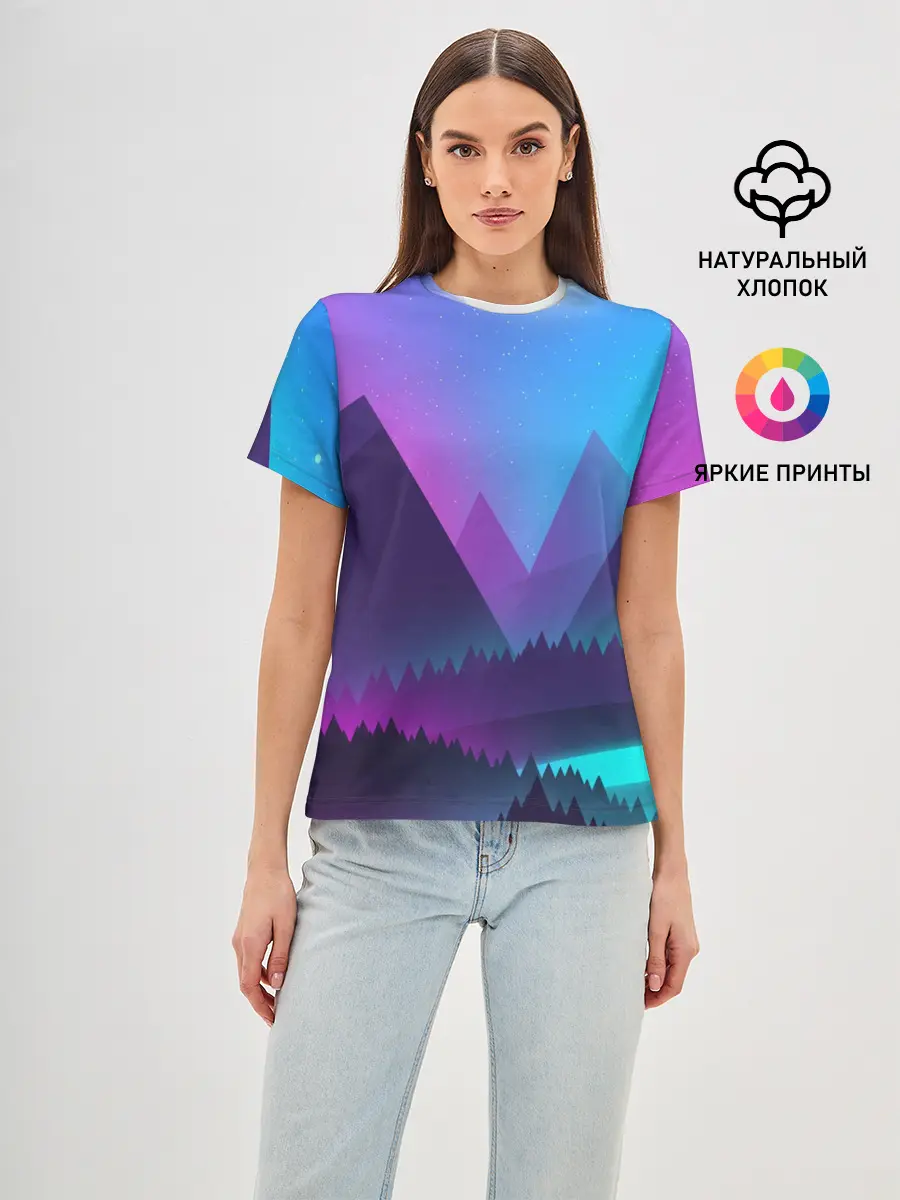 Женская базовая футболка / NEON FOREST