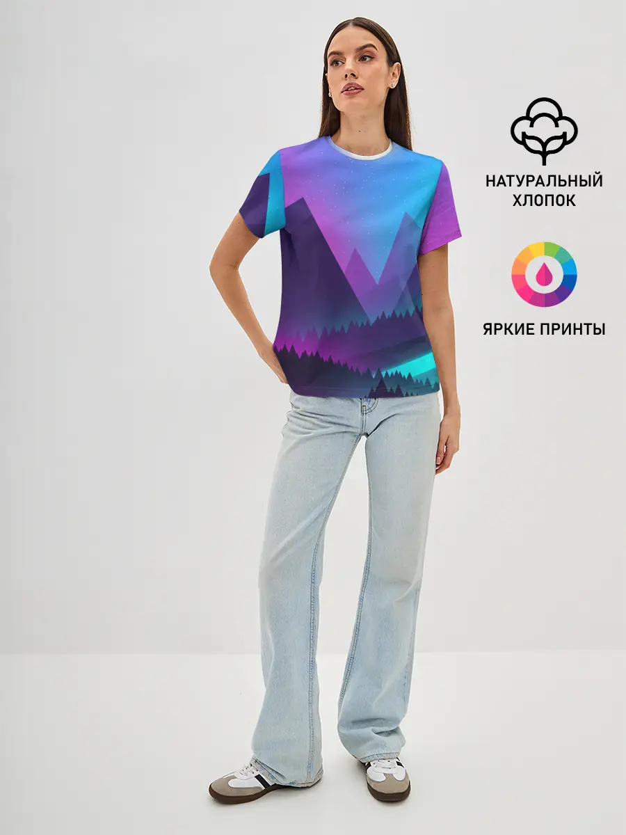 Женская базовая футболка / NEON FOREST
