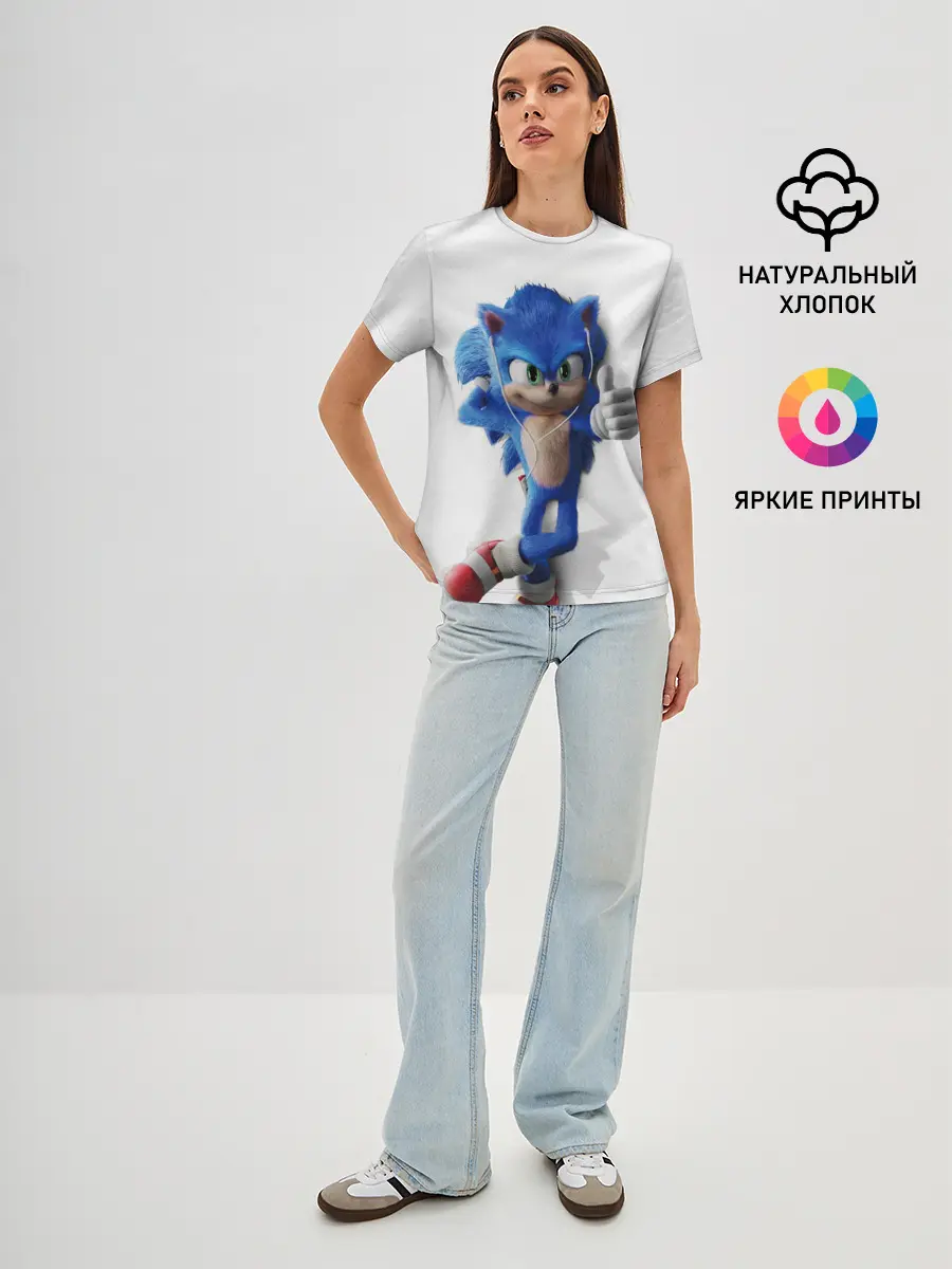 Женская базовая футболка / SONIC