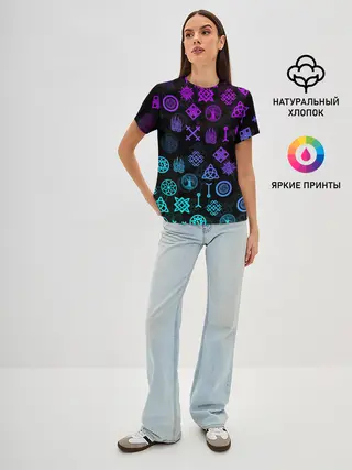 Женская базовая футболка / СЛАВЯНСКИЕ РУНЫ | ПАТТЕРН