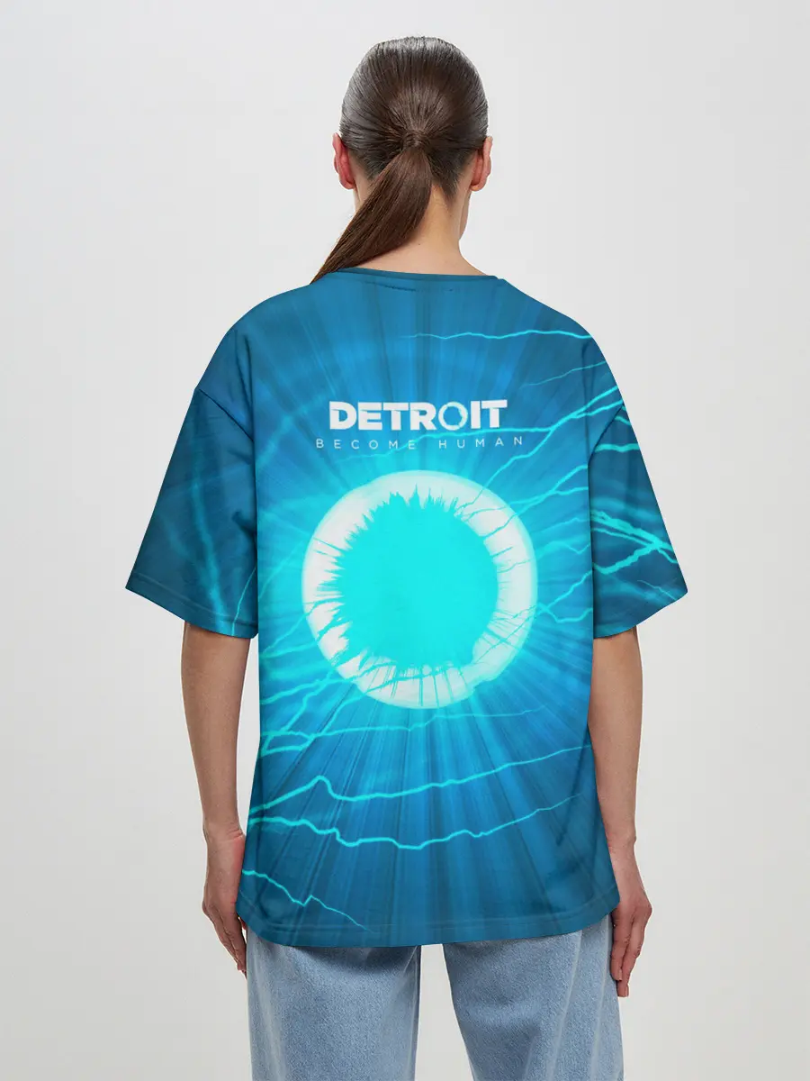 Женская футболка оверсайз / Detroit: Вecome Human