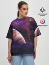 Женская футболка оверсайз / Космос
