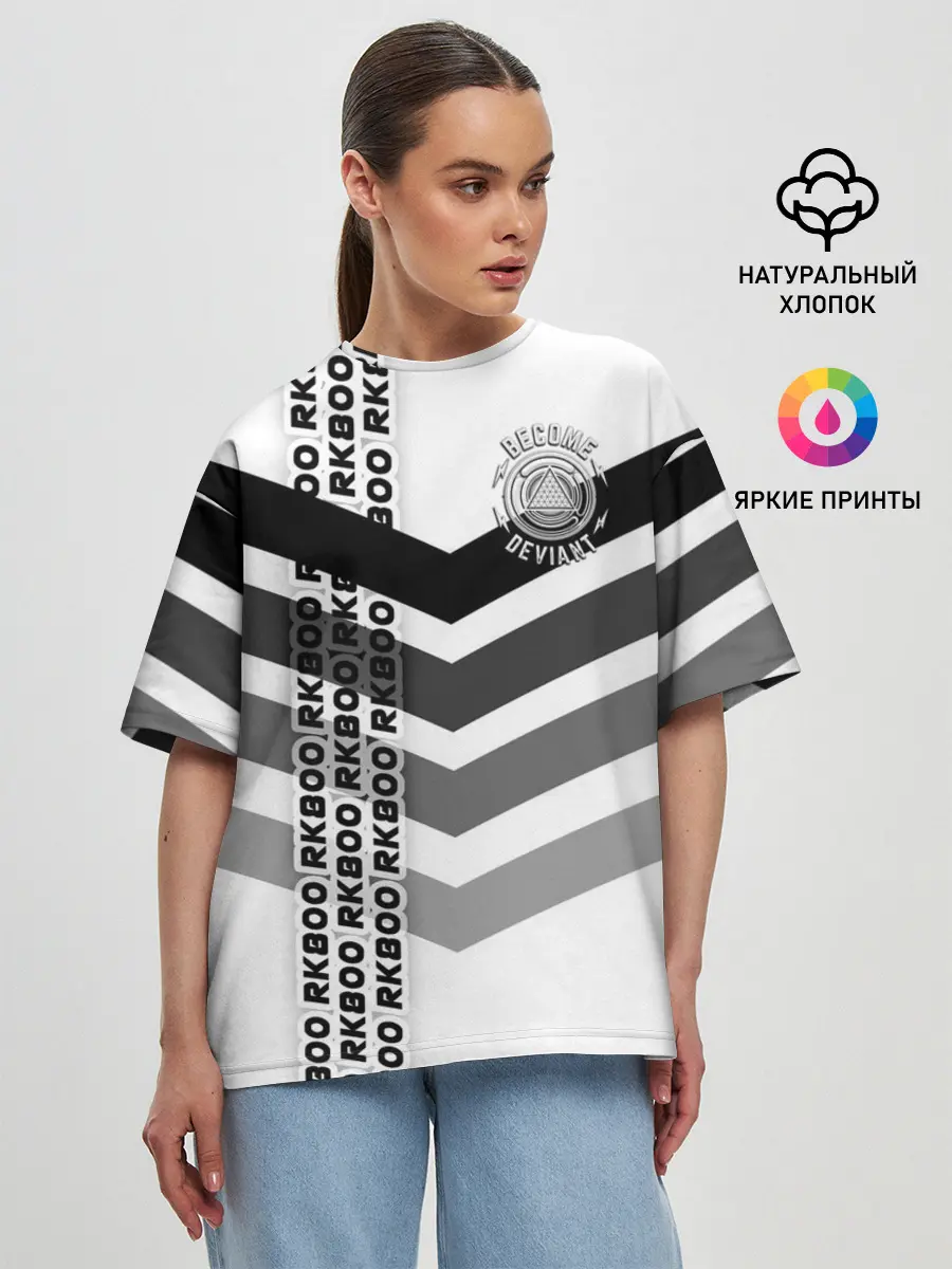 Женская футболка оверсайз / RK800 become deviant