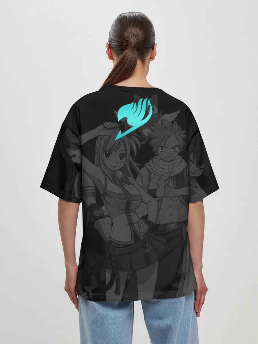 Женская футболка оверсайз / банда Фейри Тейл