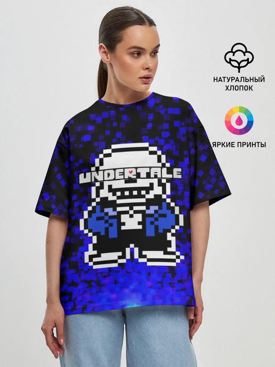 Женская футболка оверсайз / Undertale.