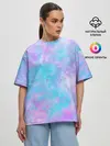 Женская футболка оверсайз / Мрамор Tie Dye