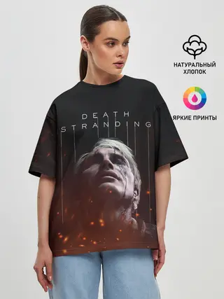 Женская футболка оверсайз / DEATH STRANDING - Cliff